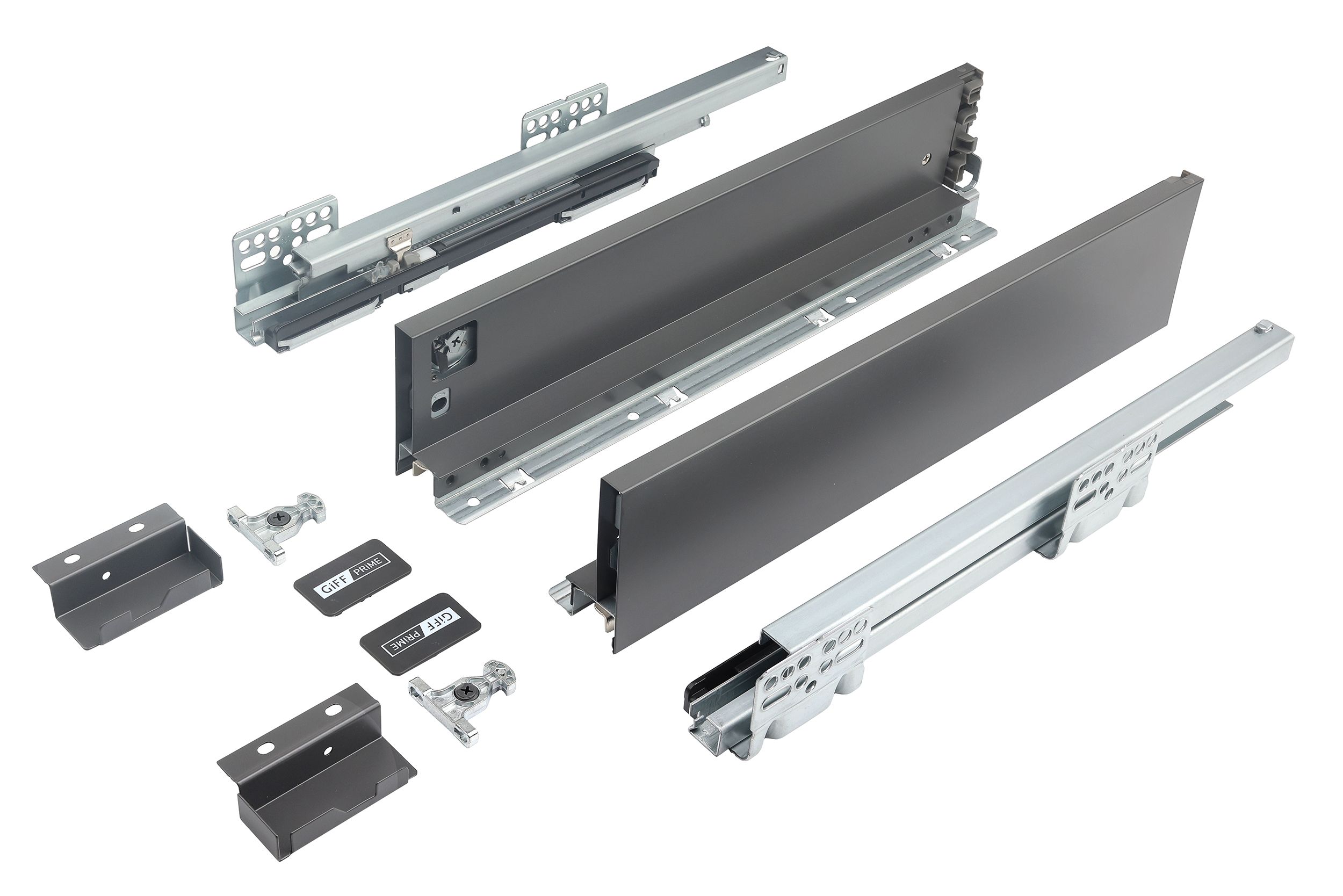 Висувний ящик GIFF PRIME FlatBox 3D L=400 H=84 графіт