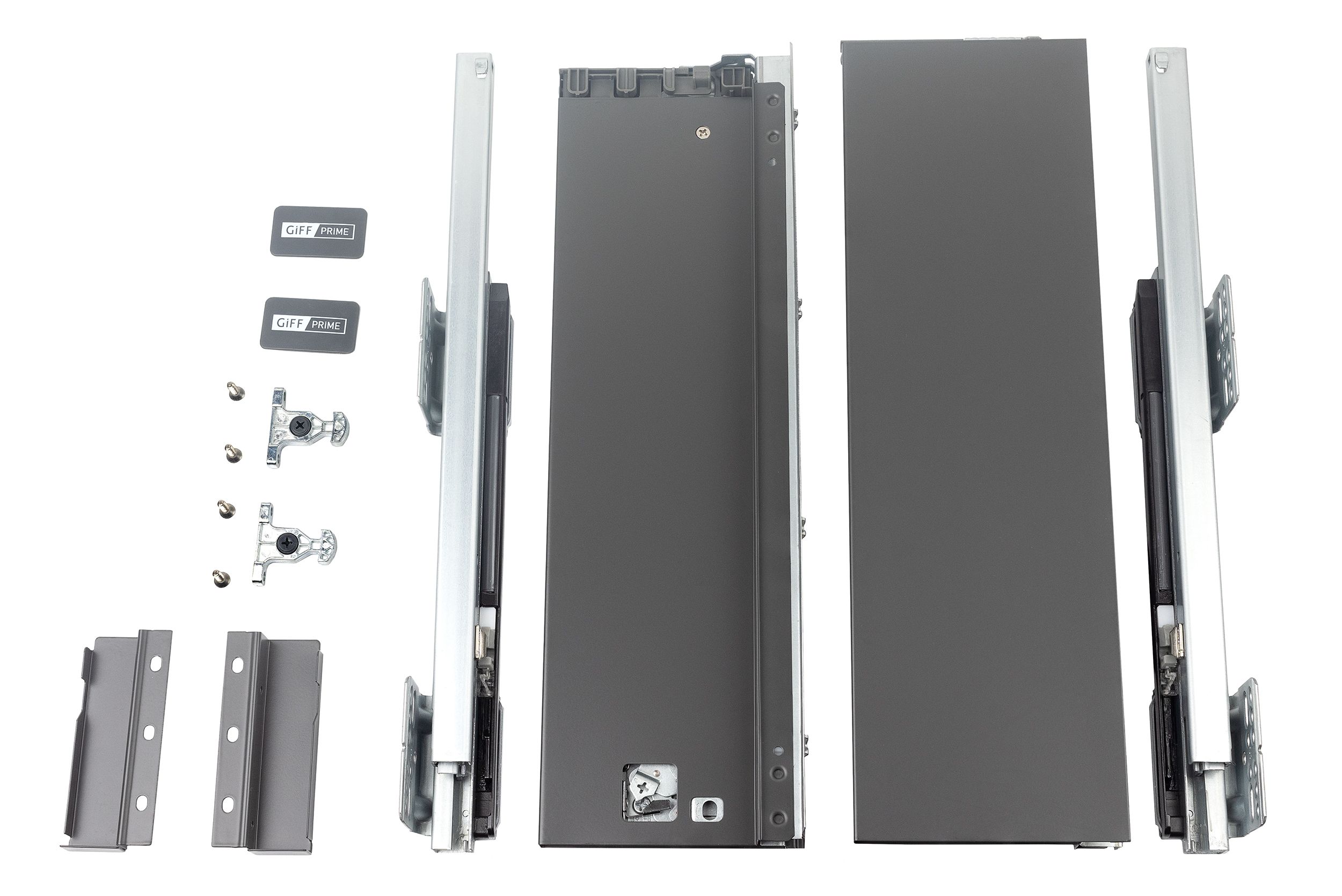 Выдвижной ящик GIFF PRIME FlatBox 3D L=400 H=116 графит
