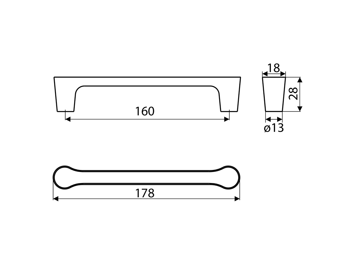 Ручка скоба Gamet UU15-0160-G008-E40 білий/матовий хром