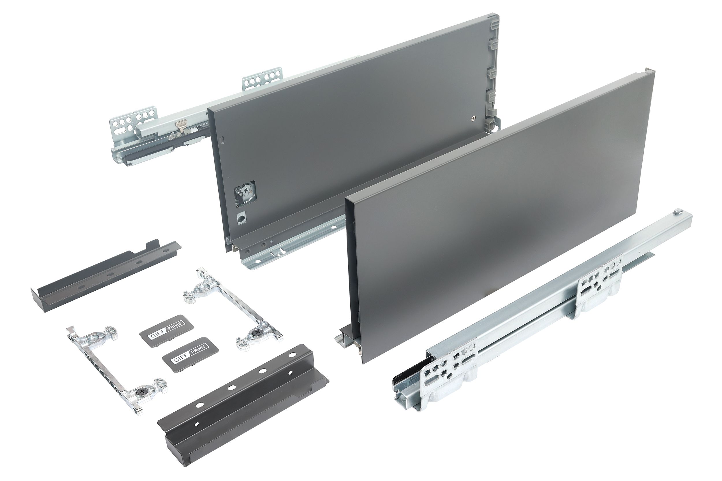 Выдвижной ящик GIFF PRIME FlatBox 3D L=400 H=167 графит