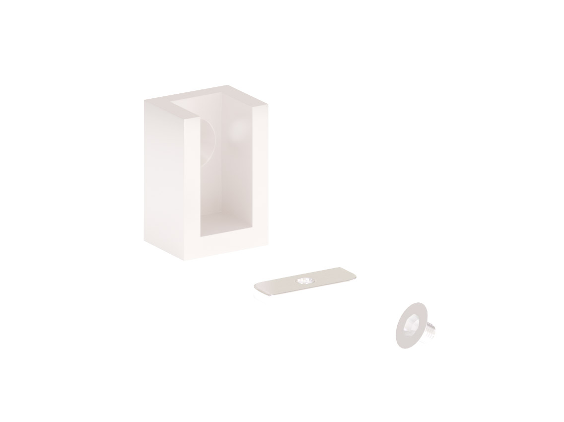 Штанга прямокутна зі вставкою гардеробна з кріпленням Volpato Stili L=1200 алюміній