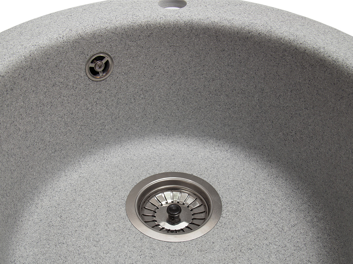 Мойка искусственный камень Solid Пони D475 серый гранит (с отверстием под смеситель)