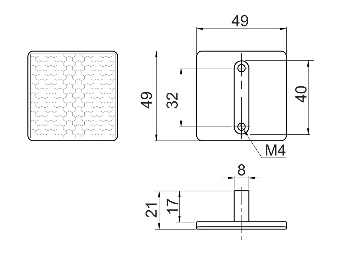 Ручка кнопка GIFF 2/128/32 хром