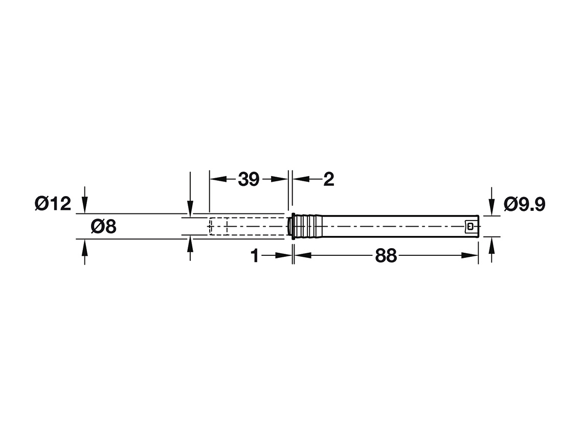 Толкатель для подъемников Free Flap Hafele 17-23 Н тип 1 (372.91.470)