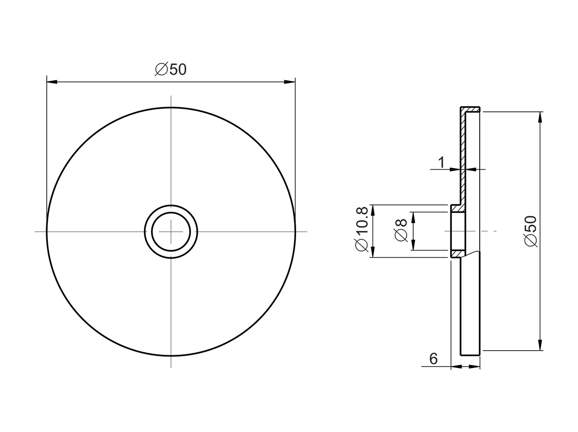 Шайба промежуточная d=50 GIFF белый