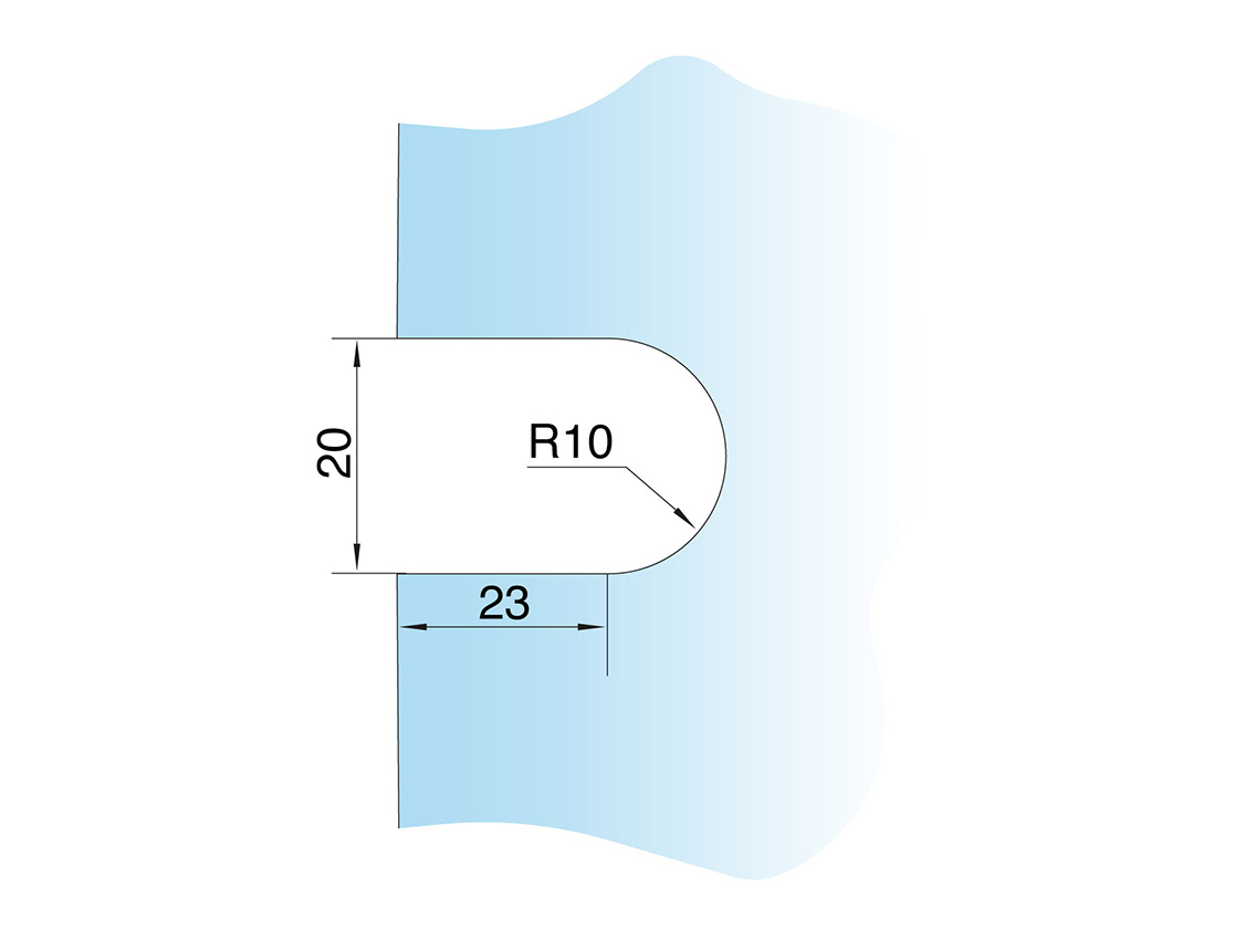 Конектор 90° стіна-скло GIFF 722 чорний матовий