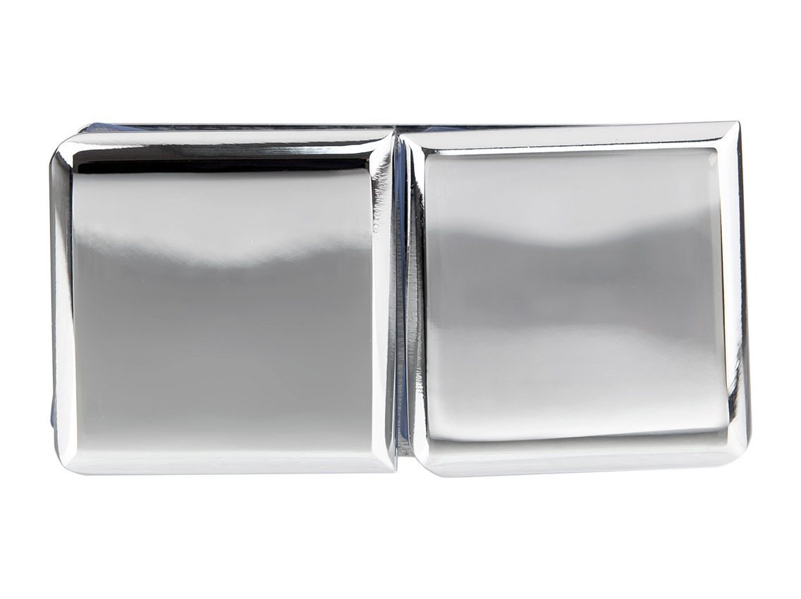 Коннектор 180° стекло-стекло GIFF 724 полированный хром