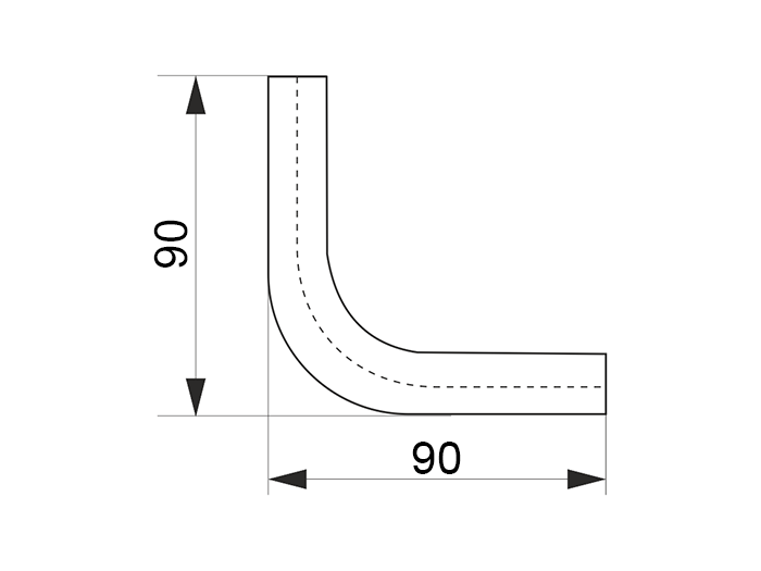 Угол соединительный трубы-рейлинга d=16 90* хром