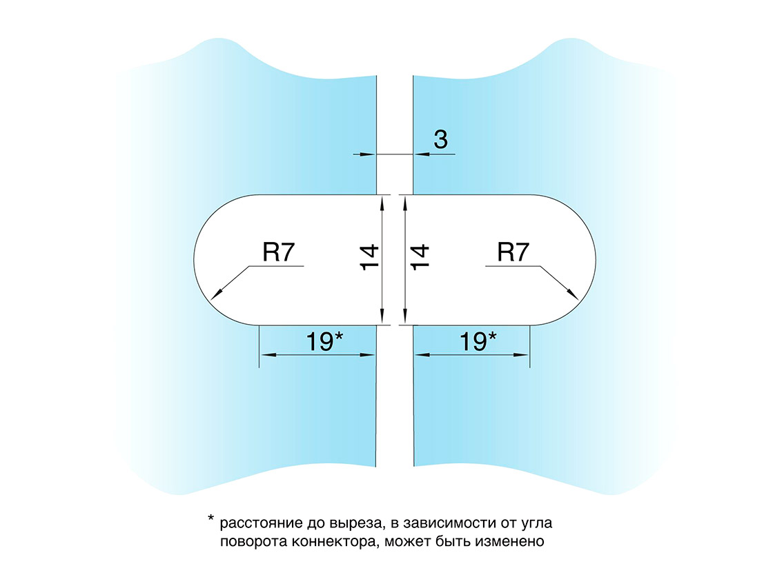 Конектор GIFF Glass Premio MILANO регульований скло-скло полірований хром