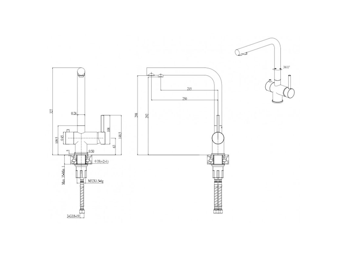 Змішувач Elleci T01 Avena G51