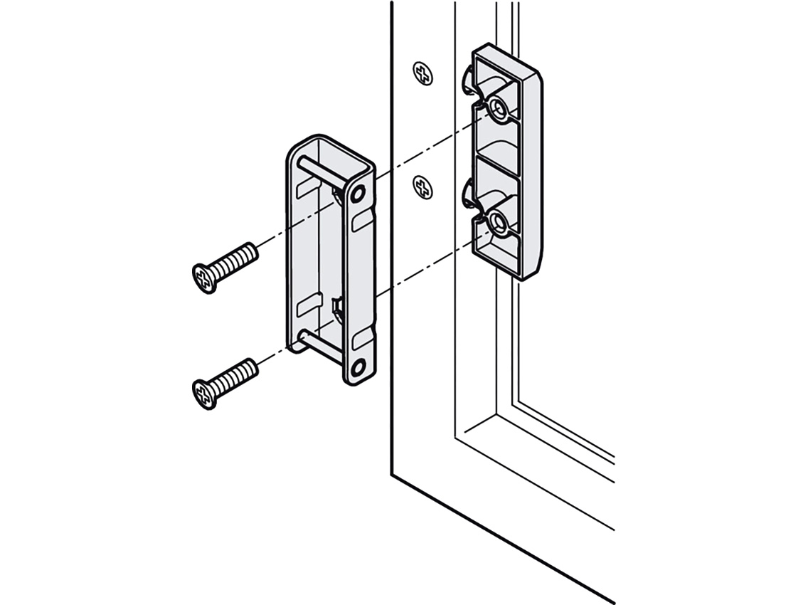 Адаптер Hafele для алюминиевой рамы к подъемникам Free Fold никель (372.37.044)