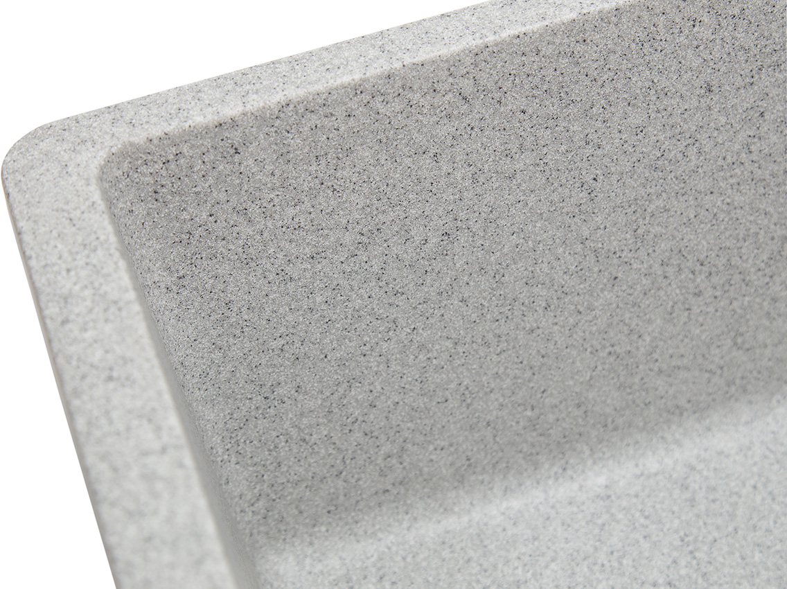 Мойка искусственный камень Solid Вега 440х420 серый гранит (под столешницу)