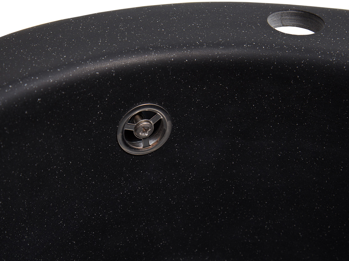 Мийка штучний камінь Solid Поні D475 антрацит (з отвором під змішувач)