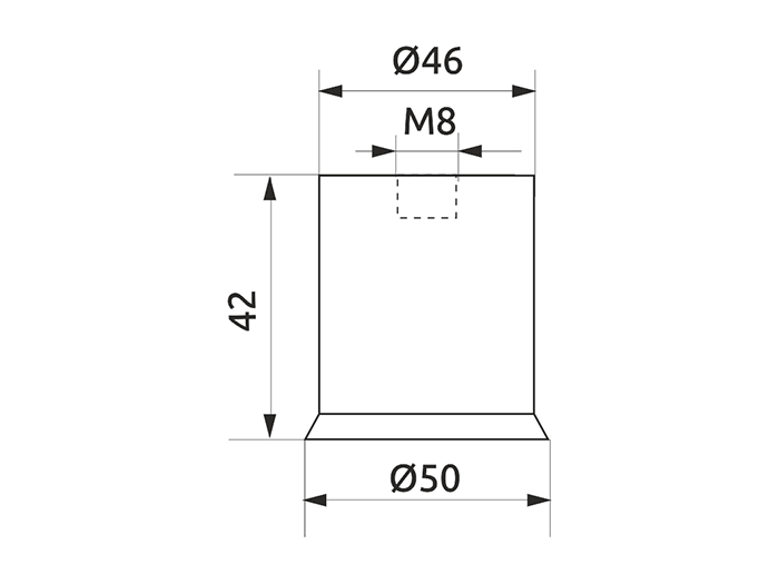 Втулка распорная с гайкой d=50 GIFF черный