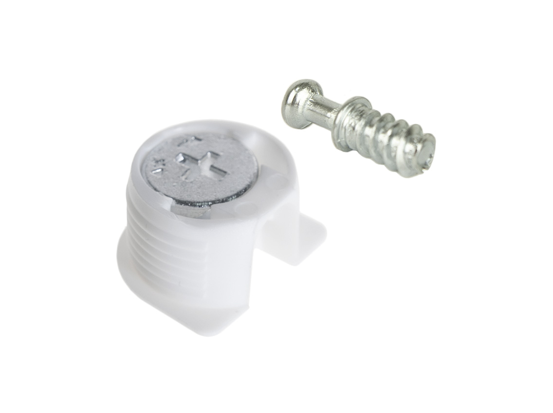 Стяжка и зацеп с болтом 19 Linken System LS-Fix белый (17163)