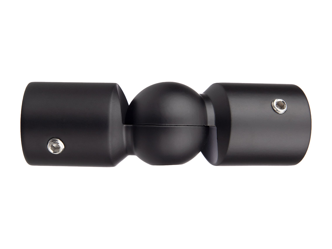 Соединитель труба-труба 19 мм поворотный GIFF 828 черный матовый