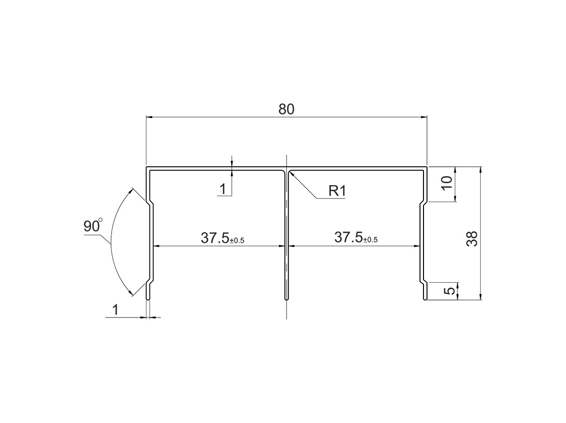 Направляючий профіль верхній Slider (срібло) L=5000