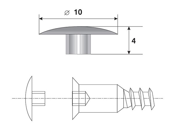 Заглушка конфірмата GIFF бежевий (1000 шт)