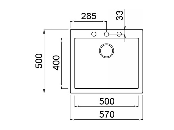 Мийка штучний камінь Elleci 570x500 Quadra 105 Tortora G43