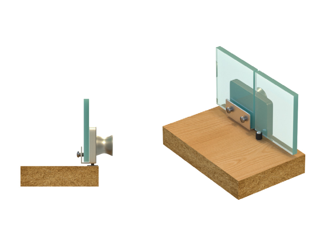 Замок мебельный для двух стекляных дверей GIFF 409 хром