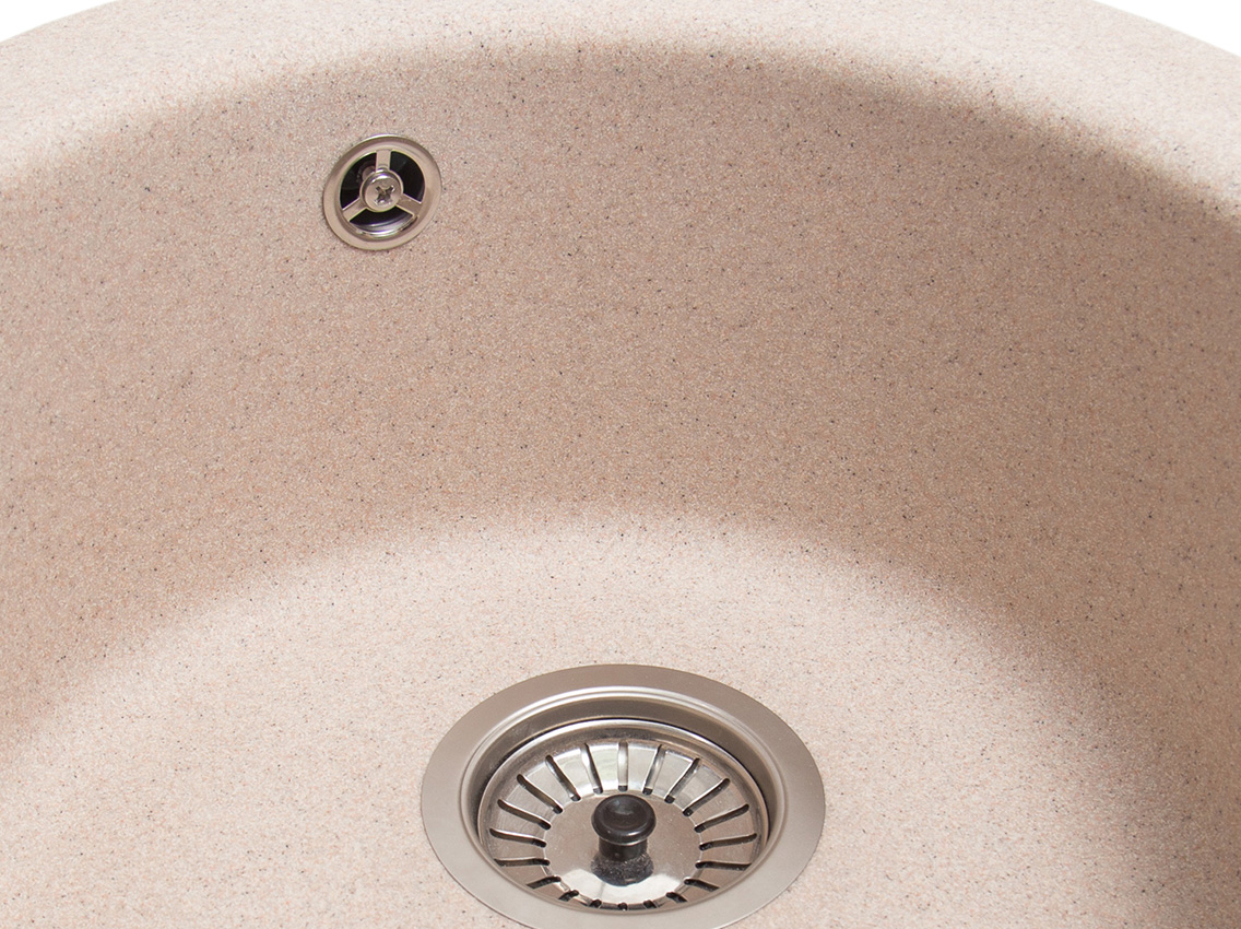Мойка искусственный камень Solid Пони D475 розовый песок (с отверстием под смеситель)