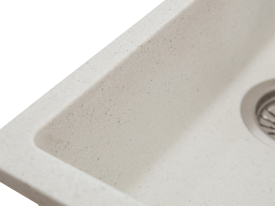 Мойка искусственный камень Solid Вега Плюс 200х420 белый песок (под столешницу)