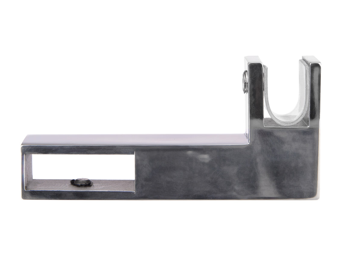 Соединитель стекло-труба угловой GIFF 319 полированный хром