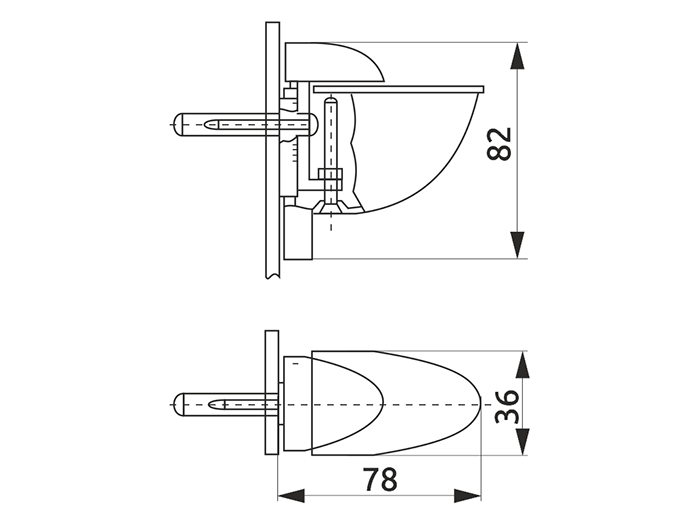 Кріплення для скляної полиці GIFF Тукан сатин