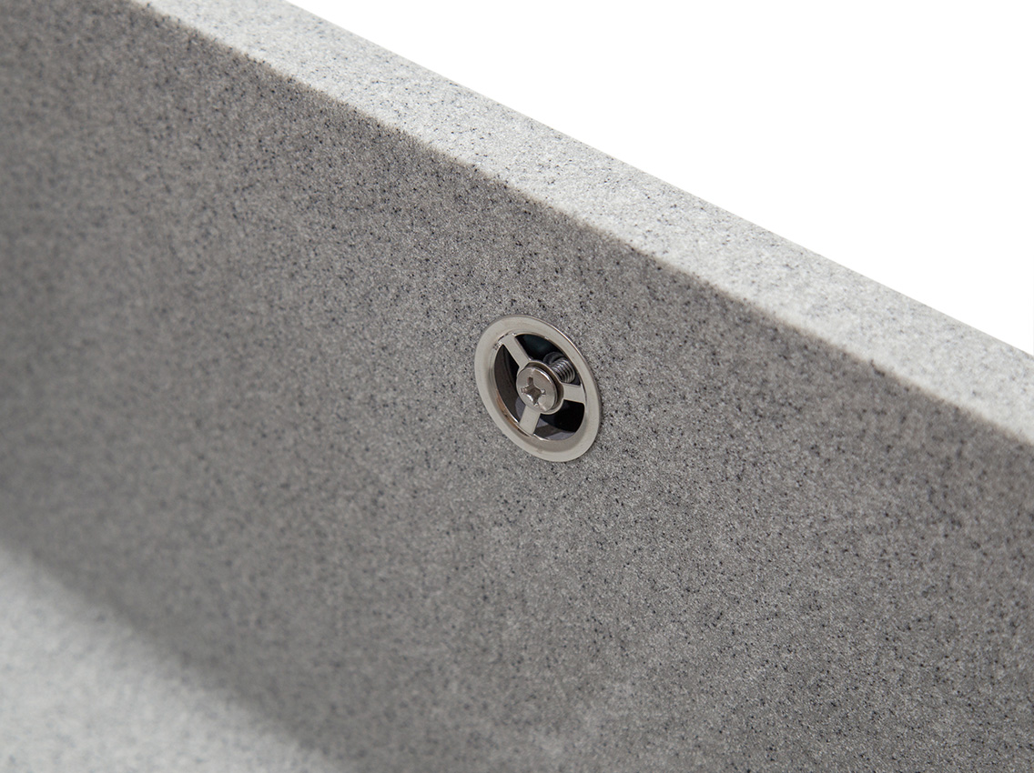 Мойка искусственный камень Solid Вега 440х420 серый гранит (под столешницу)