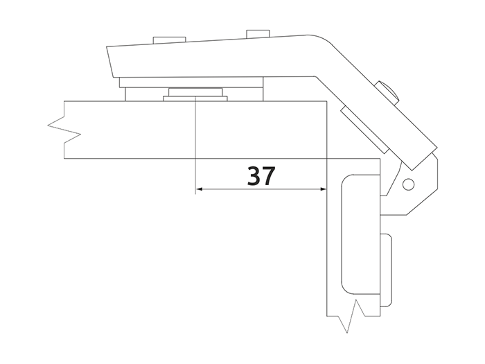 Петля накладна Slide-on GIFF 25*+90* d=35 нікель