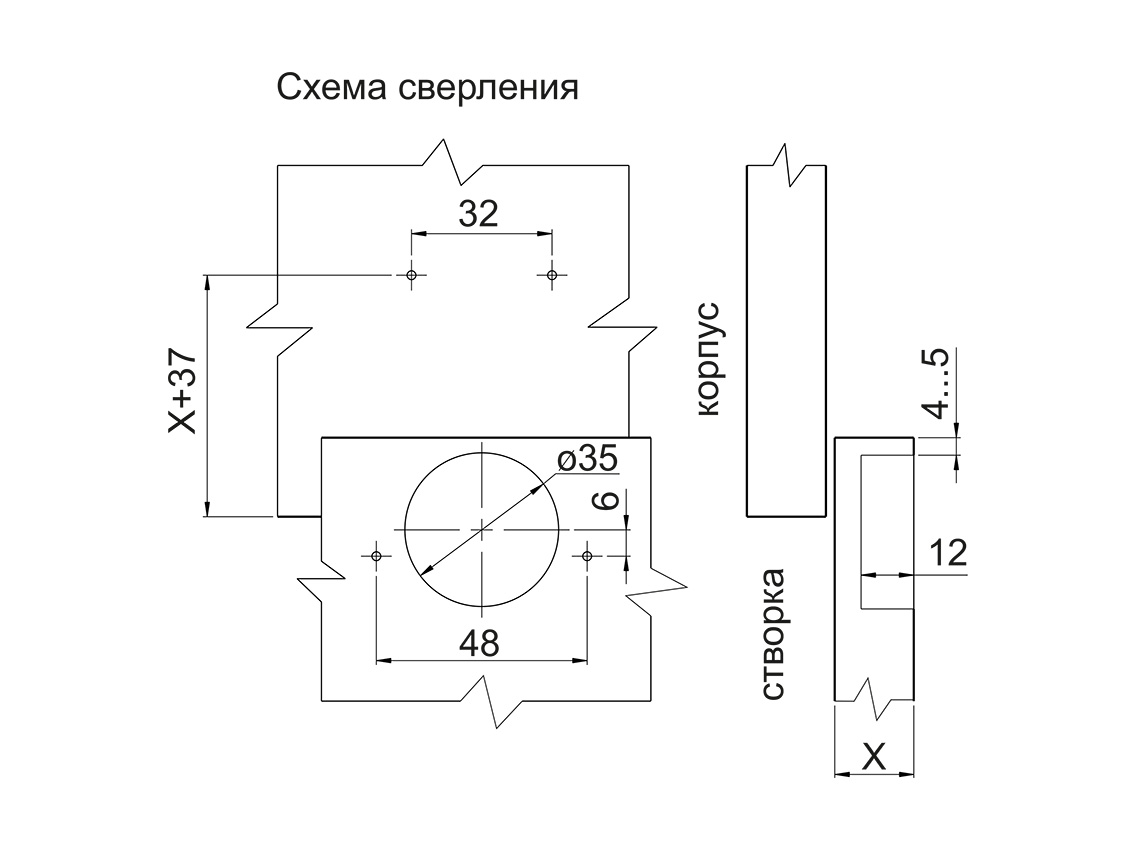 Петля вкладная без пружины Slide-on GIFF Т1 d=35 Н=0 никель