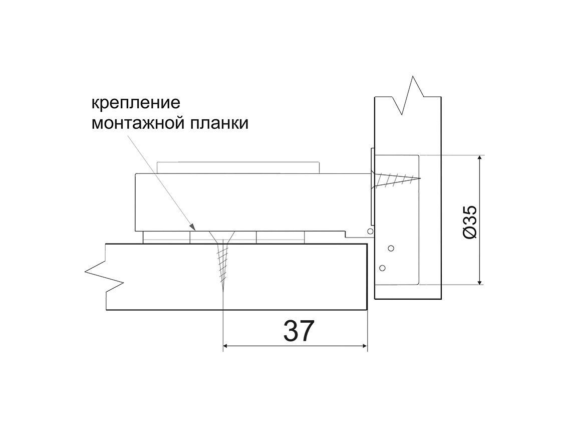 Петля накладна без пружини Slide-on GIFF Т1 d=35 Н=0 нікель