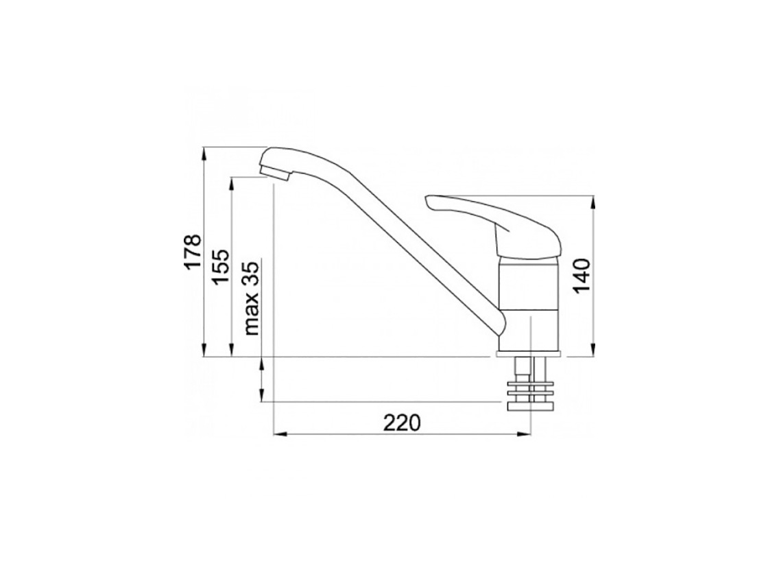 Смеситель Elleci Minerva Bianco Titano G68