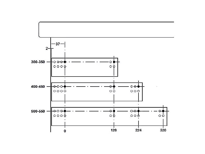 Напрямна прихованого монтажу повного висування з дотягувачем WP Clip HAFELE (19 мм) L=550 (433.10.557)