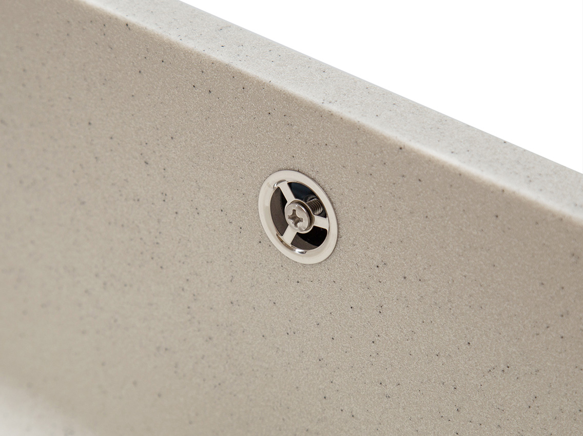 Мийка штучний камінь Solid Вега 440х420 білий пісок (під стільницю)