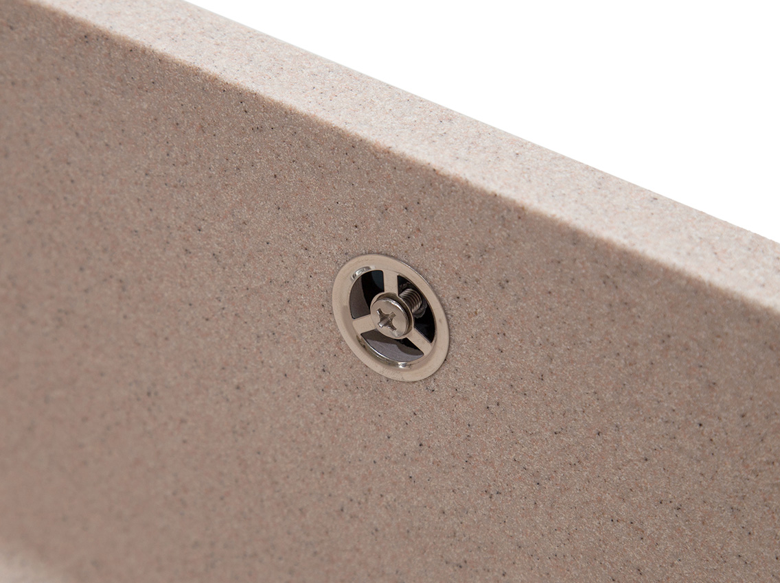 Мойка искусственный камень Solid Вега 440х420 розовый песок (под столешницу)