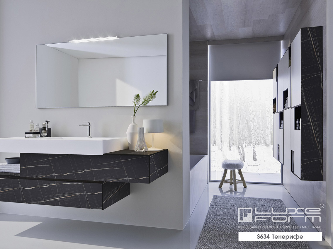 Компакт-плита 4200х1300х12 мм S634 Тенерифе (Black core)(LuxeForm)