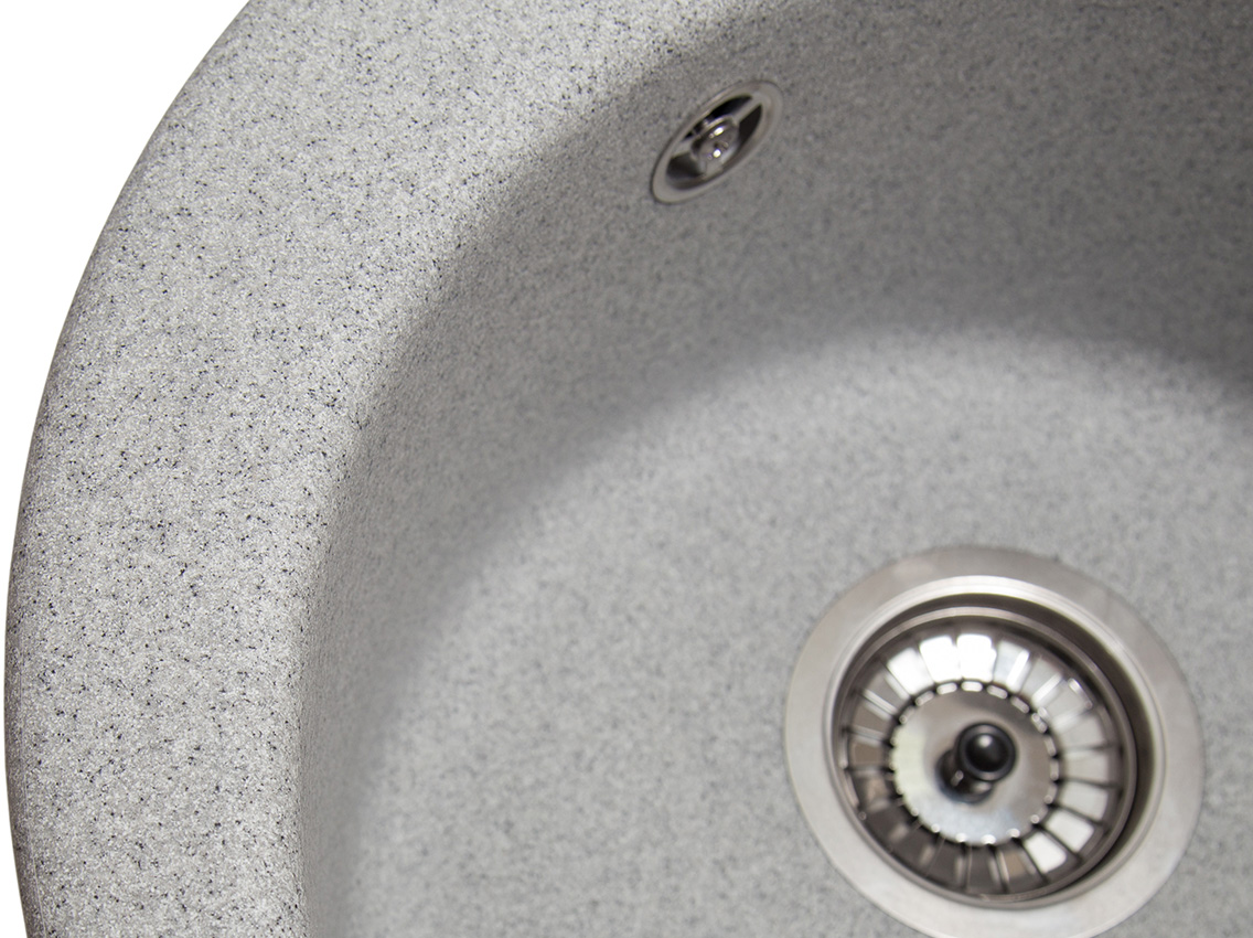 Мойка искусственный камень Solid Пони D475 серый гранит (с отверстием под смеситель)