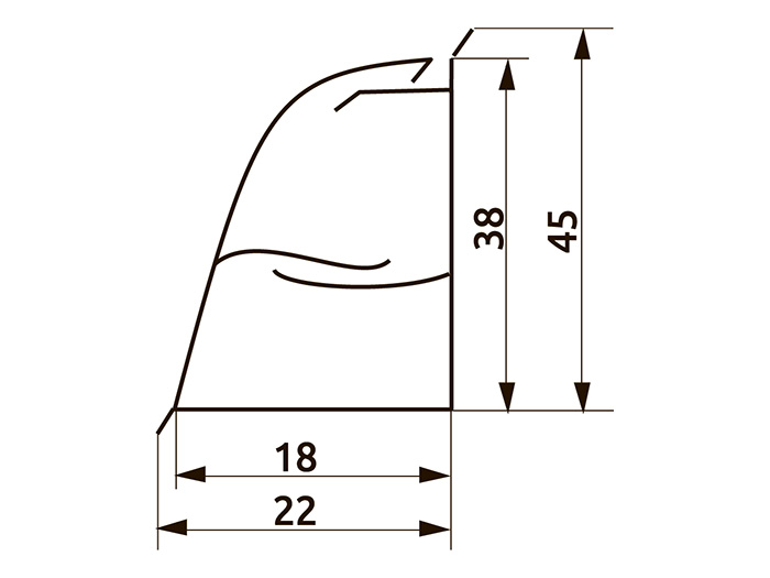 Плинтус VOLPATO алюминий элеганз L=5000
