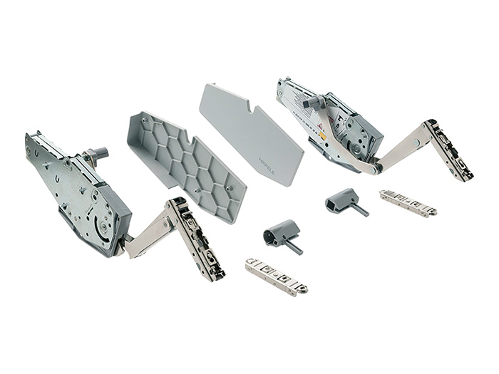 Подъемник Free Swing S9sw Hafele H=670-800 мм, 8-17,1 кг серые заглушки (372.34.522)