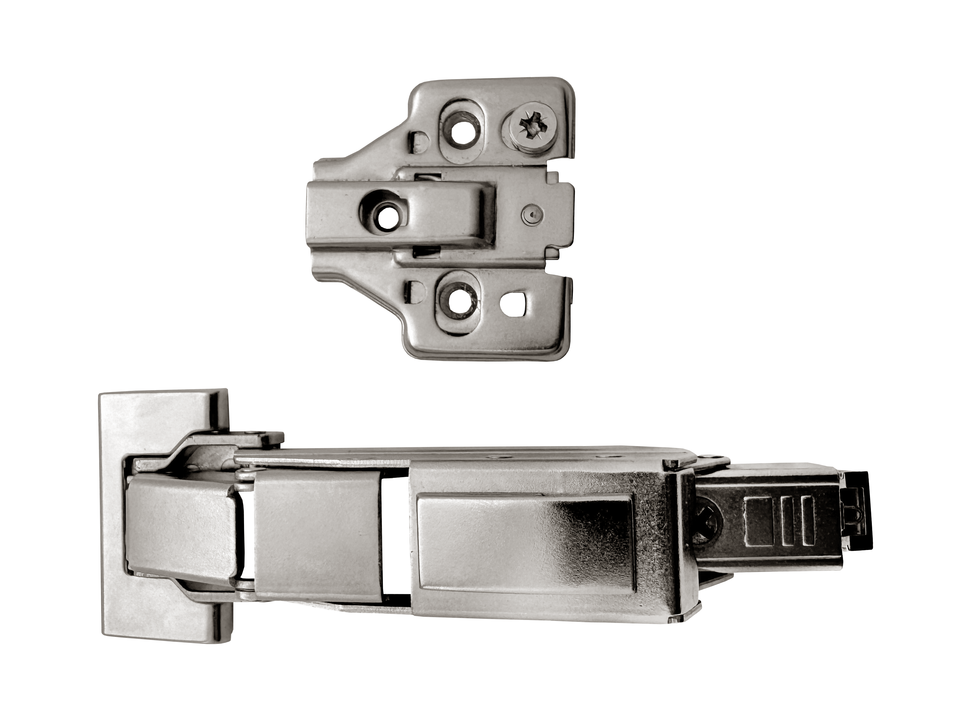  Петля накладная для тонких фасадов c доводчиком Clip-on 3D GIFF PRIME H=0 никель