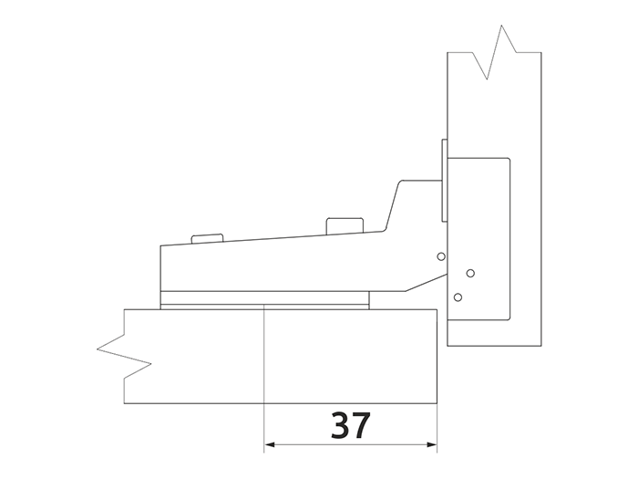 Петля напівнакладна Slide-on ALVA d=35 Н=0 нікель