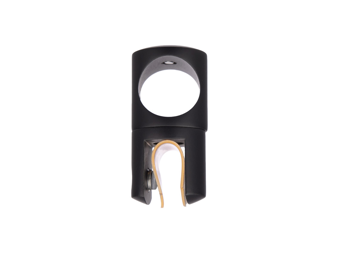 З'єднувач скло-труба 19 мм наскрізний GIFF 828 чорний матовий