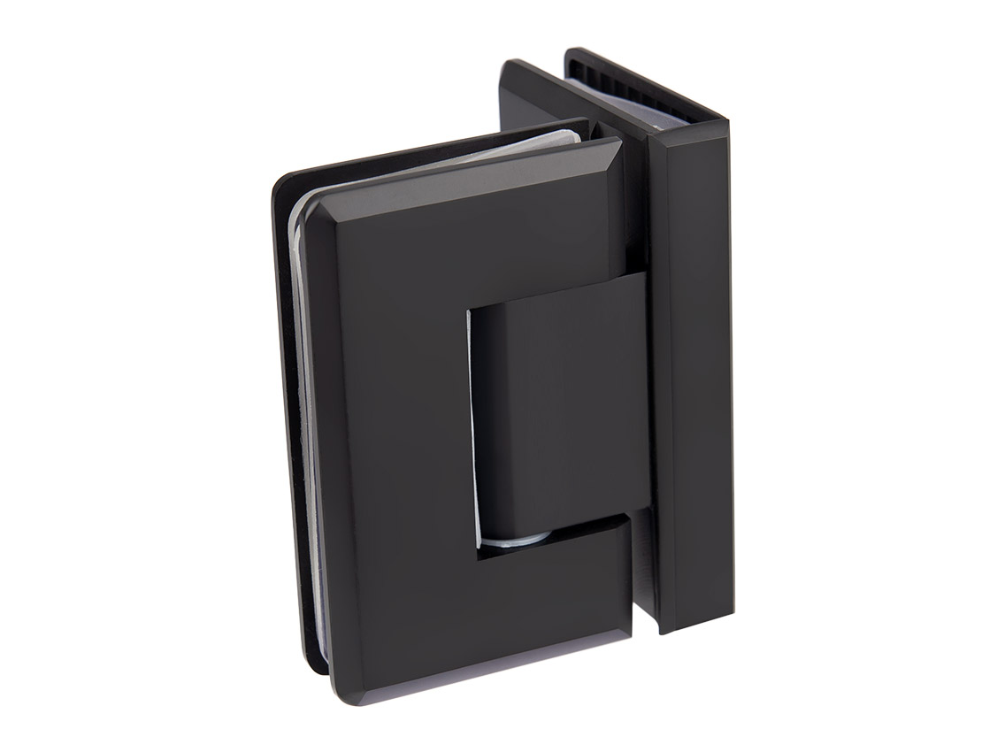 Петля 90° скло-скло GIFF 304 чорний матовий