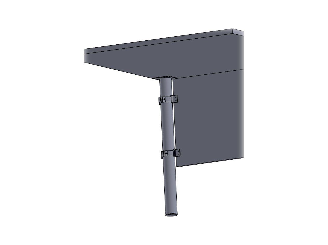 Кріплення до опори d=60 внутрішнє Mesan чорний