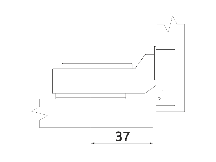 Петля напівнакладна з дотягувачем Clip-on GIFF d=35 H=0 нікель