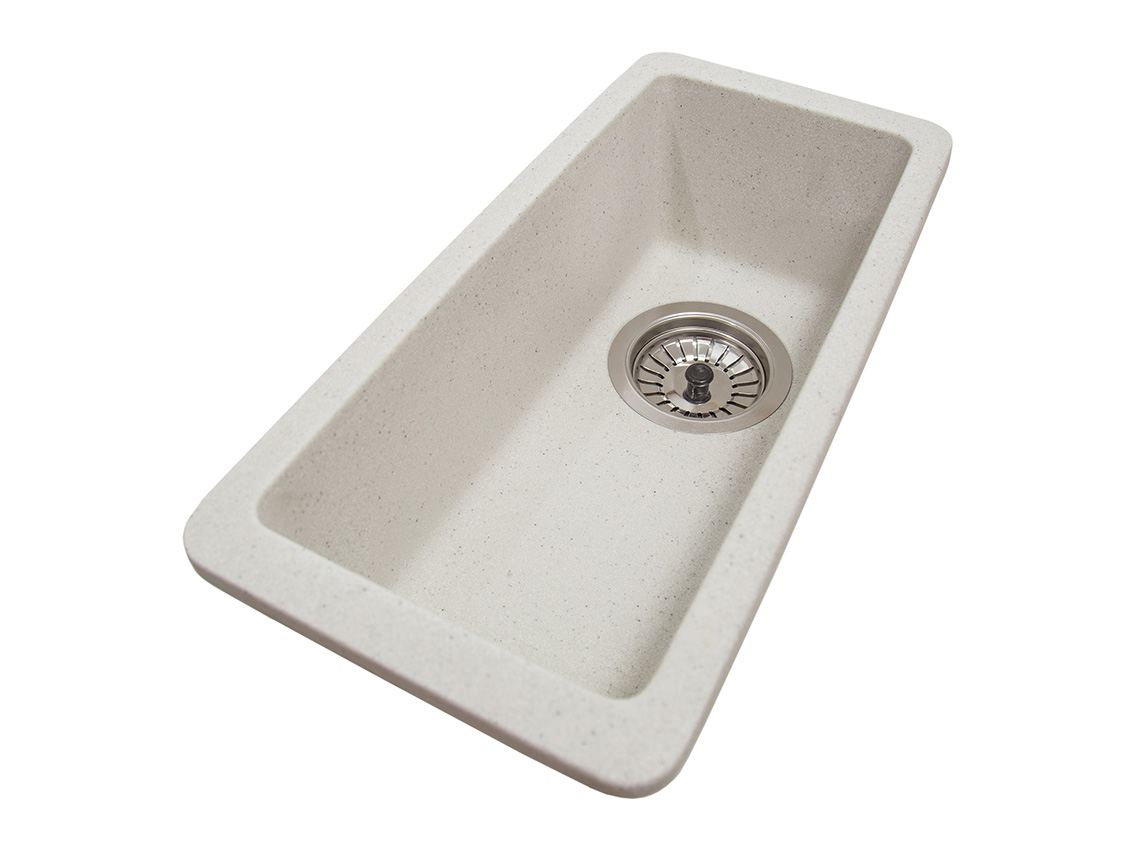 Мойка искусственный камень Solid Вега Плюс 200х420 белый песок (под столешницу)