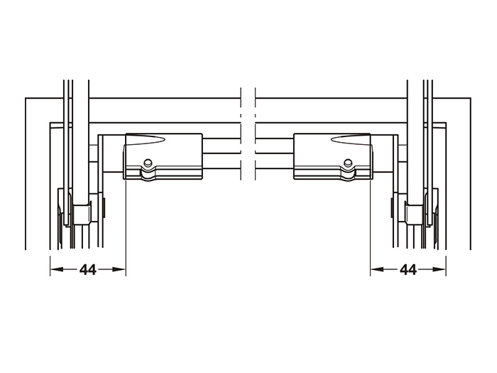 Штанга поперечная Hafele для подъемника Free Up/Swing 900 мм (372.33.694)