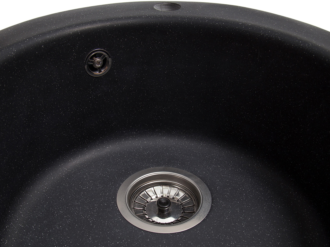 Мийка штучний камінь Solid Поні D475 антрацит (з отвором під змішувач)
