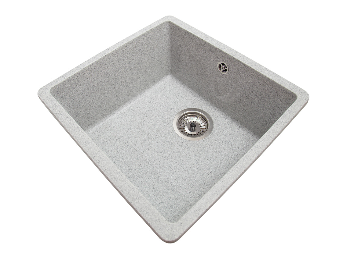 Мойка искусственный камень Solid Вега 440х420 серый гранит (под столешницу)